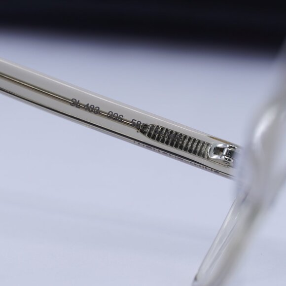 Saint Laurent SL483 006 Rectangle Eyeglasses 58mm – Transparent Yellow - Picture 7 of 11